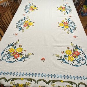 Vintage Scandinavian cotton tablecloth
